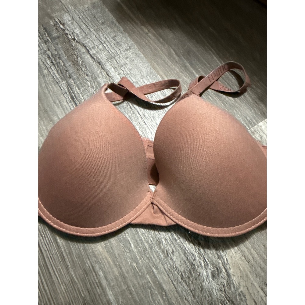 Nautica Intimates Logo Band Underwire T-Shirt Bra Mauve 36C 2128-49